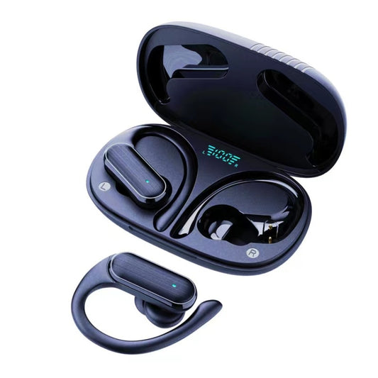 LED Digital Display Wireless Ear-Mounted Noise Reduction Bluetooth Headset, A520 (Blue)