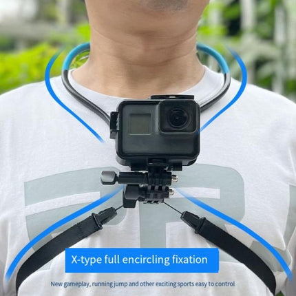 TUYU Camera Neck Holder Mobile Phone Chest Strap Mount  For Video Shooting//POV, Standard (Black), Standard (Blue), With Phone Clip (Black), With Phone Clip (Blue), Vertical Shooting (Black), Vertical Shooting (Blue), Vertical +Phone Clip (Black)      ...