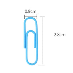 Deli 0024 100 pcs/box 2.8cm File Classification and Storage Color Paper Clips, 100pcs Paper Clips