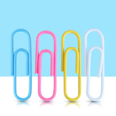 Deli 0024 100 pcs/box 2.8cm File Classification and Storage Color Paper Clips, 100pcs Paper Clips
