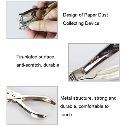 Deli 0114 Single Hole Punching Pliers Manual Mini Round Hole Paper Puncher