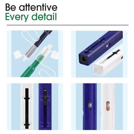 2pcs /Set Fiber Optic Cleaning Pen Endface Cleaner Fiber Optic Cleaning Tool for 1.25mm LC/Mu and 2.5mm SC/ST/FC, SC+LC