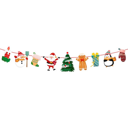 Christmas Alphabet Pull Flag Holiday Party Venue Decoration, HL024, HL025, HL026