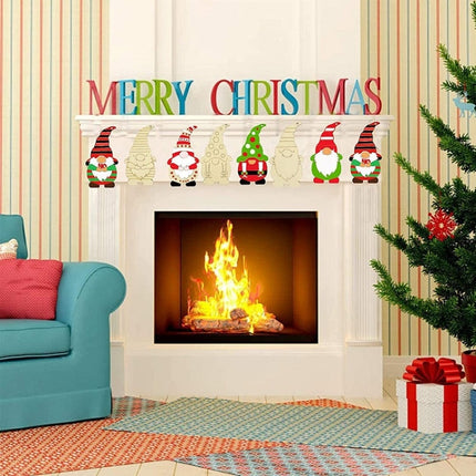 Christmas Tree DIY Painting Wooden Dwarf Elf Hanging Decorations, 4pcs/set, 8pcs/set, 12pcs/set, 32pcs/set