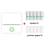 White 5 Printer Papers+5 Stickers