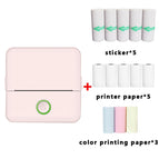 Pink 5 Printer Papers+5 Sickers+3 Color Papers