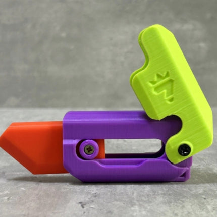 Radish Knife 3D Gravity Decompress Toy, Color Random Delivery, Large, Night Light, Flash Model, Eraser Model