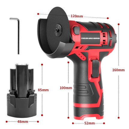 HILDA 12V 3 Inch Li-Ion Angle Grinder Home Cutting And Sanding Machine, EU Plug, Plastic Package With 1 Battery, Carton Package With 1 Battery, Plastic Package With 2 Battery, Carton Package With 2 Battery