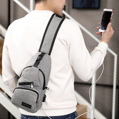 MeiJieLuo Simple Men Chest Bag Sports Youth Shoulder Crossbody Bag