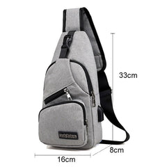 MeiJieLuo Simple Men Chest Bag Sports Youth Shoulder Crossbody Bag