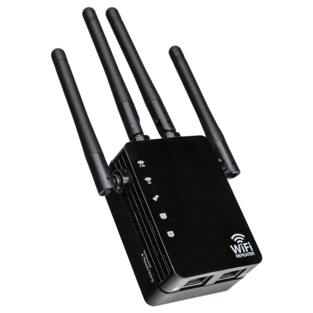 5G/2.4G 1200Mbps WiFi Range Extender WiFi Repeater With 2 Ethernet Ports, US Plug Black, EU Plug White, EU Plug Black, US Plug White