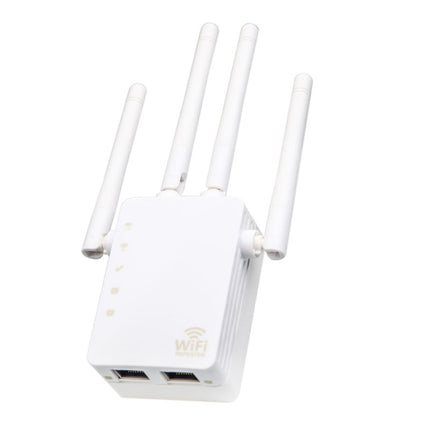 5G/2.4G 1200Mbps WiFi Range Extender WiFi Repeater With 2 Ethernet Ports, US Plug Black, EU Plug White, EU Plug Black, US Plug White
