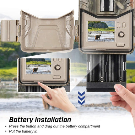 20MP 2K Wildlife Hunting Trail Camera Photo Traps Night Vision 4G SMS MMS SMTP Cellular Surveillance Camera, HC-900LTE