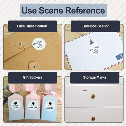 For Phomemo M110 / M200 200pcs /Roll 30x30mm Round Self-Adhesive Thermal Labels, 200pcs /Roll 30x30mm Round