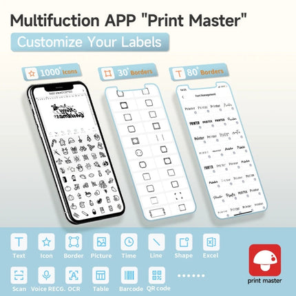 Phomemo M221 Thermal Wireless Label Printer Barcode Bluetooth Label Maker