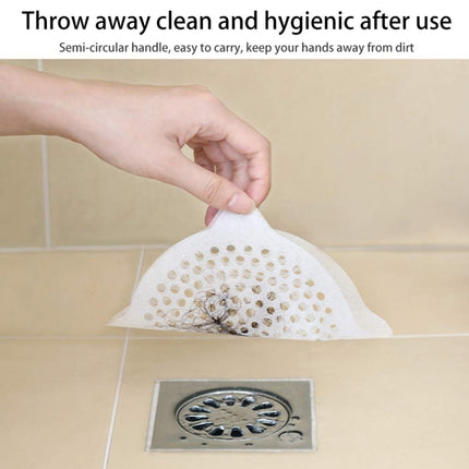 FASOLA 15pcs /Bag Sink Disposable Filter Sewer Mouth Non-woven Floor Drain Sticker, Small Hole, Large Hole