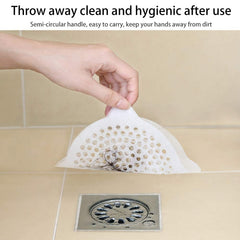 FASOLA 15pcs /Bag Sink Disposable Filter Sewer Mouth Non-woven Floor Drain Sticker, Small Hole, Large Hole