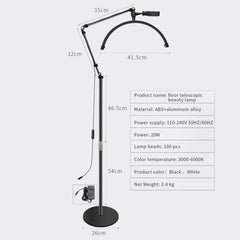 LED Half Moon Beauty Lamp Manicure Eyebrow Tattoos Eyelash Fill Light