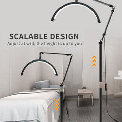 LED Half Moon Beauty Lamp Manicure Eyebrow Tattoos Eyelash Fill Light