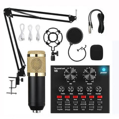 Audio Condenser Mic Studio Singing Microphone, BM800+V8S Sound Card Set, BM800+V8 Sound Card Set