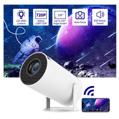 HY300 Smart Projector Android 11.0 System 120 Lumen Portable Projector, US Plug, UK Plug, AU Plug, EU Plug