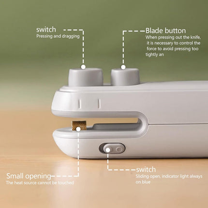 Small 2-in-1 Rechargeable Magnetic Snack Sealer Household Mini Sealing Machine, 2-in-1 White, 2-in-1 Green