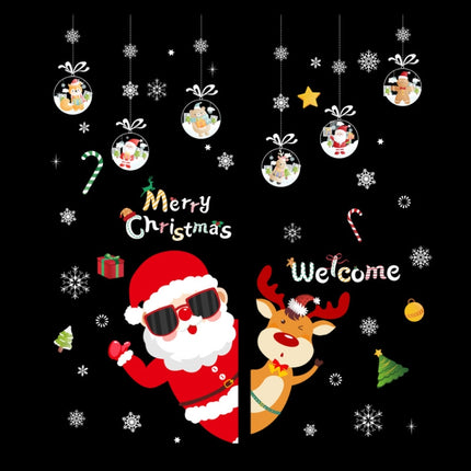 Christmas Window Decoration Poster Santa Claus Elk Snowflake Glass Wall Stickers, SD-01 45x60cm, SD-02 45x60cm, SD-03 30x90cm, SD-05 30x90cm, SD-12 30x90cm, SD-2203 30x45cm, SD-2204 30x45cm, SD-2205 30x45cm, SD-2206 45x60cm, SD-2207 45x60cm������������...