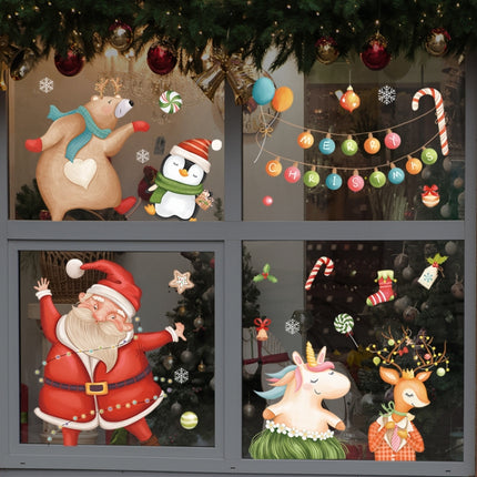 Christmas Window Decoration Poster Santa Claus Elk Snowflake Glass Wall Stickers, SD-01 45x60cm, SD-02 45x60cm, SD-03 30x90cm, SD-05 30x90cm, SD-12 30x90cm, SD-2203 30x45cm, SD-2204 30x45cm, SD-2205 30x45cm, SD-2206 45x60cm, SD-2207 45x60cm������������...