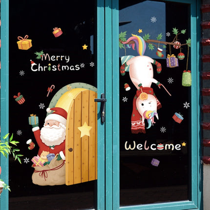 Christmas Window Decoration Poster Santa Claus Elk Snowflake Glass Wall Stickers, SD-01 45x60cm, SD-02 45x60cm, SD-03 30x90cm, SD-05 30x90cm, SD-12 30x90cm, SD-2203 30x45cm, SD-2204 30x45cm, SD-2205 30x45cm, SD-2206 45x60cm, SD-2207 45x60cm������������...