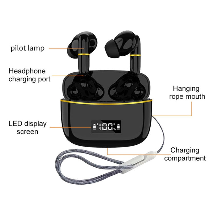 J2 Bluetooth Earphones With Digital Charging Compartment Wireless Charging In-Ear