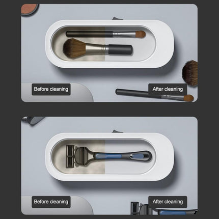 Multifunctional Ultrasonic Cleaner Jewelry Glasses Lenses Cleaning Machine, Dry Battery Powered Gray, Dry Battery Powered Pattern, Rechargeable With Purple Light