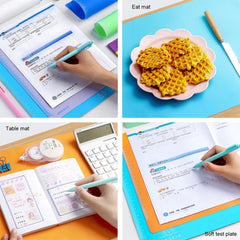 YAOJIE Non-Slip Exam Pad Student Stationery Drawing Writing Soft Board Office Writing Mat, A3 White, A3 Pink, A3 Blue, A4  White, A4 Pink, A4 Blue