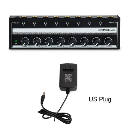 8-Channel Monitoring Multi-Channel Headphone Amplifier For Recording Studio, US Plug, HA800