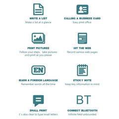 M5 Mini Cartoon Portable Bluetooth Printer Photo Thermal Printer, Blue, Pink