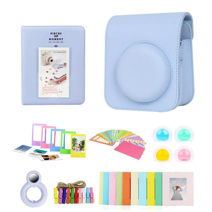 For Polaroid Mini12 7 in 1 Photo Album Sticker Photo Frame Camera Bag, Green, White, Blue, Pink, Purple
