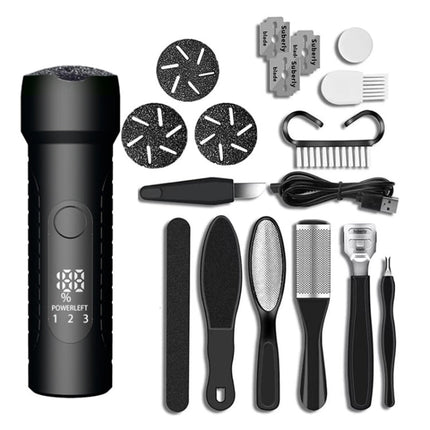 Electric Foot File Pedicure Kit Waterproof Feet Callus Remover, White, Kit 1 White, Kit 2  White, Matte Black, Kit 1 Black, Kit 2  Black