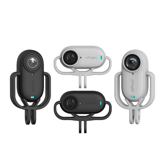 For Insta360 GO 3 AMagisn Silicone Case Camera Protective Accessories, Vertical Black
