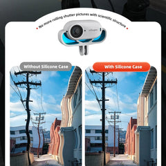 For Insta360 GO 3 AMagisn Silicone Case Camera Protective Accessories, Vertical Black