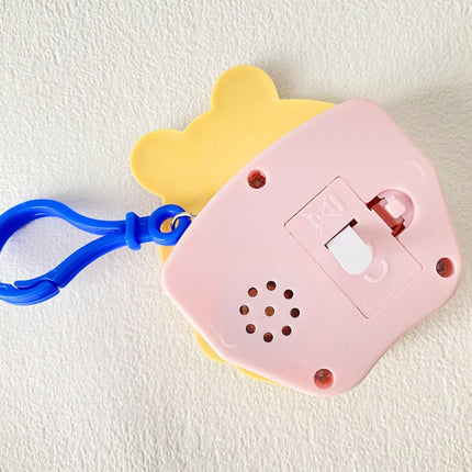 Cartoon Pattern Mini Palm Gaming Machine Play Mouse Electronic Lighting Decompressing Toy Keychain, Brown Bear, Carrot Rabbit