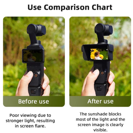 For DJI Osmo Pocket 3 BRDRC Sunshade Hood Light Weight Screen Shade