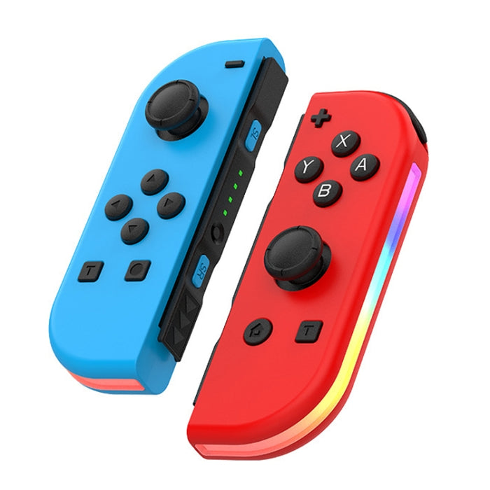 JOY-02 Gaming Left And Right Handle With RGB Lights Body Feel Bluetooth Gamepad For Switch / Switch OLED / Switch Pro / Switch Lite / Switch Joycon, Blue Red, Green Blue, White