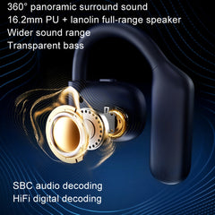 REMAX OpenBuds P5 Colorful Crystal Hanging Ear Air Conduction Bluetooth Earphone OWS Sports Music Wireless Earphone