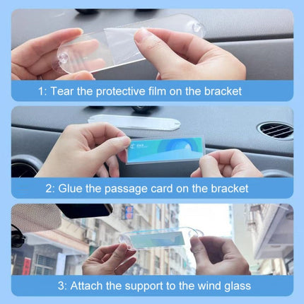 Hong Kong HKe Toll Car Patch Vehicle Front Windshield Decoration, Suction Cup Bracket, Sticker