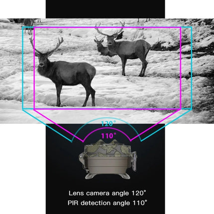 H8201 4K Dual Lens Infrared Camera 32MP HD Night Vision Monitoring Animal Field Outdoor Camera, H8201