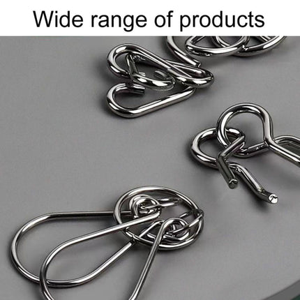 8pcs /Set Intelligence Unlocking Kids Puzzle Nine Links Toys, A Model Yellow, B Model Blue, C Model Pink, D Model Green