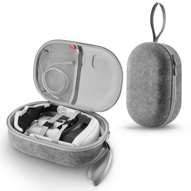 JYS-MQ018 For Apple Vision Pro / Meta Quest 3 VR Glasses Storage Bag Anti-fall and Anti-scrape Portable Bag, Black, Grey