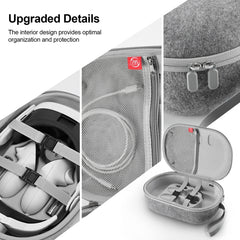 JYS-MQ018 For Apple Vision Pro / Meta Quest 3 VR Glasses Storage Bag Anti-fall and Anti-scrape Portable Bag, Black, Grey