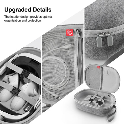 JYS-MQ018 For Apple Vision Pro / Meta Quest 3 VR Glasses Storage Bag Anti-fall and Anti-scrape Portable Bag