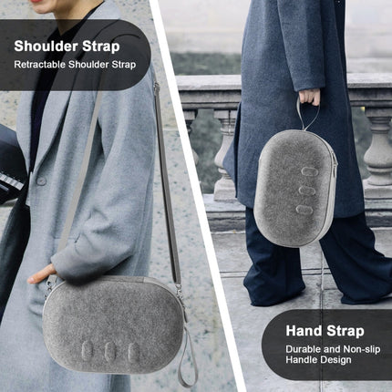 JYS-MQ018 For Apple Vision Pro / Meta Quest 3 VR Glasses Storage Bag Anti-fall and Anti-scrape Portable Bag, Black, Grey