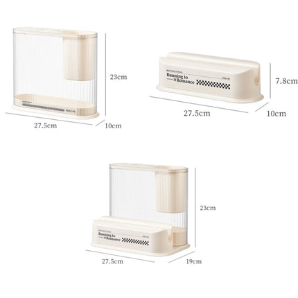 Cream Style Kitchen Storage Rack Knife Holder Chopping Board, Pot Lid Rack, Knife Rack, 2 In 1